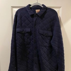 J. Crew Quilted Overshirt Navy